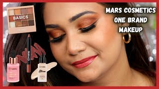 MARS Cosmetics One Brand Makeup Finally! Orange Glitter eyeshadow Look / Nidhi Katiyar