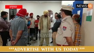 Navjot singh sidhu distributed mask and sanitizers to hospitals and policemen in amritsar