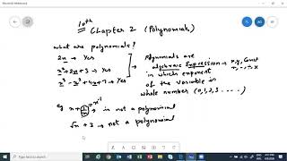 Class 10 Chapter Polynomials Part 1|Chapter 2| 9 4 2020|