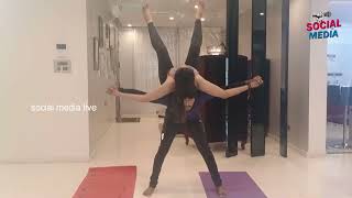 Actress Sanjjanaa Galrani Latest Yoga Video | Yoga Day Special |social media live