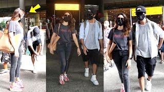 Bollywood most stylish couple Shahid Kapoor & Mira Kapoor snapped at the Mumbai airport