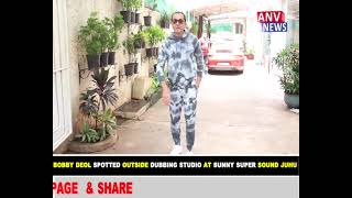 BOBBY DEOL SPOTTED OUTSIDE DUBBING STUDIO AT SUNNY SUPER SOUND  JUHU