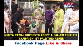 NIKITA RAWAL SUPPORTS ADOPT A FALLEN TREE PIT CAMPAIGN  BY PLANTING A TREE