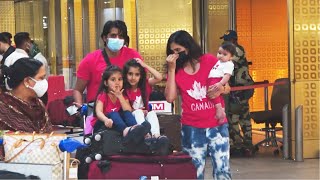 Karanvir Bohra & Wife Teejay With Their Kids Return From Canada