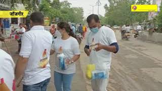 जाॅजगीर में टीम मानवता द्वारा मास्क वितरण किया गया cglivenews