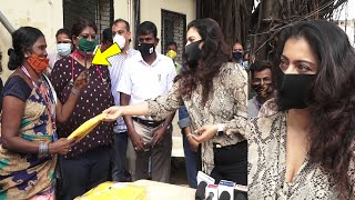 Kajol wins people hearts as she distributes Raincoats to BMC workers
