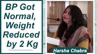 Result on BP (Blood Pressure)  Experience  of Harsha Chabra after 4 days residential camp  NLS