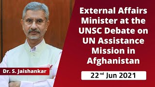 External Affairs Minister at the UNSC Debate on UN Assistance Mission in Afghanistan