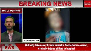 Girl baby taken away by wild animal in Ganderbal recovered , Critically injured shifted to hospital