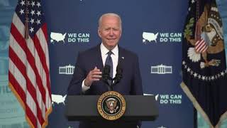 President Joe Biden delivers remarks on the COVID-19 response and the vaccination program.