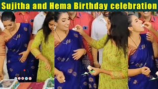Pandian Store Sujitha and Hema Birthday celebration at the shooting spot