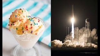 rocket launched for the iss carrying supplies including ice cream