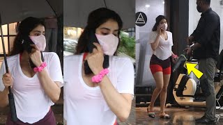 Janhvi Kapoor Stunning Bold Workout Look spotted leaving after her workout sesh in Bandra