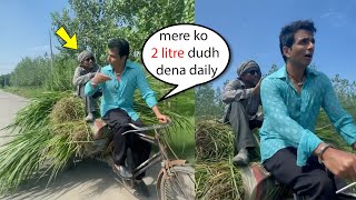 Sonu sood became MILKMAN ???? very funny moment with farmer ????