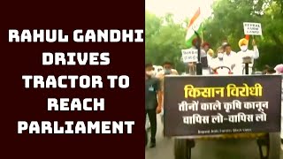 Rahul Gandhi Drives Tractor To Reach Parliament  | Catch News