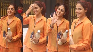 Vert Cute Genelia Deshmukh look stunning without makeup snapped outside GYM