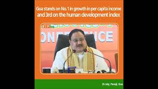 Goa is No. 1 in growth on per capita income and 3rd on Human Development Index: Shri JP Nadda