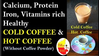 Healthy COLD & HOT COFFEE Recipe without Coffee Powder || Chickpea Coffee | Kannada Sanjeevani