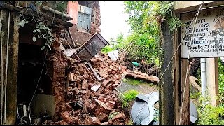 Old building structure near Gandhi Market Margao collapses