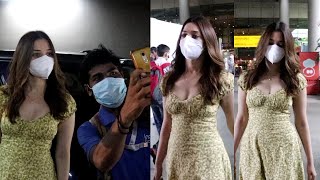 Gorgeous Tamanna Bhatia looking Very Beautiful in a mini dress at the airport