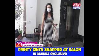 PREITY ZINTA SNAPPED AT SALON IN BANDRA EXCLUSIVE