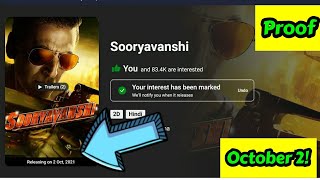 Sooryavanshi Movie Expected To Release On October 2, 2021