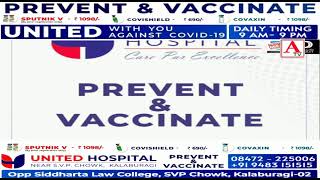 TO BE SAFE FROM COVID19 COME FORWARD FOR VACCINATION 1ST TIME IN GULBARGA A PRIVATE HOSPITAL SETUP