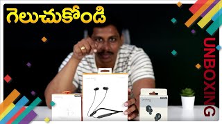 one more omthing earbuds,Neckband unboxing Telugu