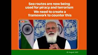 Countries need to form a framework to counter use of sea-routes for piracy & terrorism: PM Modi