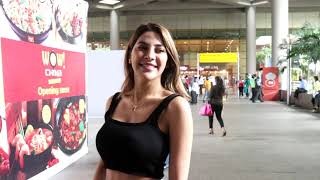 Nikki Tamboli Spotted At Mumbai Airport Arrival