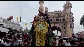 Rehearsal of Elephant for the procession of 10th Muharram | CHARMINAR | SACH NEWS |