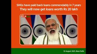 SHGs have paid back loans commendably in 7 years They will now get loans worth Rs20 lakh