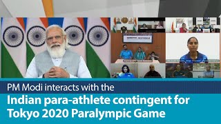 PM Modi interacts with the Indian para-athlete contingent for Tokyo 2020 Paralympic Game | PMO