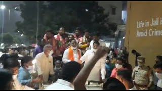 BJP(BJYM) Workers Ka Jail Se Release Hone Ke Baad Celebration | Chanchalguda | Hyderabad | SACH NEWS