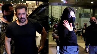 Salman Khan & Katrina Kaif Leave For TIGER 3 Shoot - Spotted At Airport