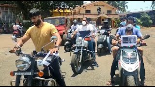 Youth take out bike rally in protest of increasing crimes in the state
