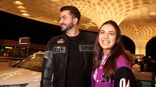 Lovely Couple Aly Goni Aur Jasmin Ki Media Ke Saath Masti, Spotted At Mumbai Airport