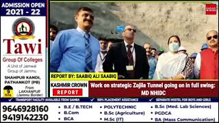 Work on strategic Zojila Tunnel going on in full swing: MD NHIDCL