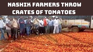 Nashik Farmers Throw Crates Of Tomatoes Due To Dip In Price In Wholesale Market | Catch News