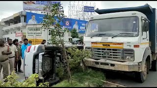 Tipper Lorry Ne Maari Car Ko Takkar | Medchal Highway | SACH NEWS |