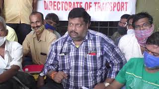 Watch why bus owners are protesting in front of transport department