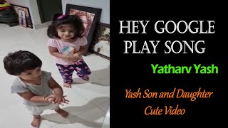 Yash Son asking with Google for Rhymes Cute Video | Ayra Yash | Yatharv Yash