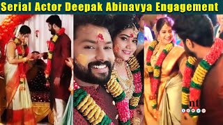 ????VIDEO: Serial Actor Deepak ???? Abinavya Engagement | Endrendrum Punnagai, Chithiram Pesuthadi, Kayal