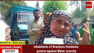 Inhabitants of Braripora Handwara protest against Water scarcity