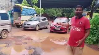 World heritage site Old Goa Plagued with pothole virus!