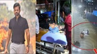 Cable Bridge Par Actor Dharam Tej Ka Hua Sadak Hadsa | CCTV Footage | Apollo Hospital Jublie hills |