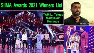SIIMA Awards 2021 Winners List Tamil, Telugu, Kannada and Malayalam