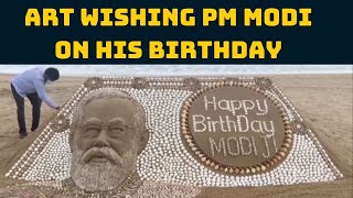 Sand Artist Sudarsan Pattnaik Creates Sand Art Wishing PM Modi On His Birthday | Catch News
