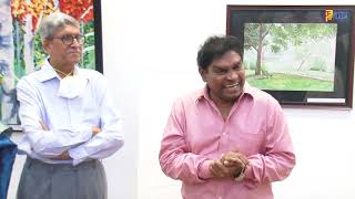 The exhibition of paintings by renowned Artist Mangal Gogte  Actor Johnny Lever at Nehru Center Art