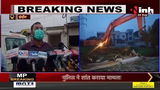 Indore में एंटी माफिया अभियान के तहत कार्रवाई, अवैध निर्माण पर चला बुल्डोजर